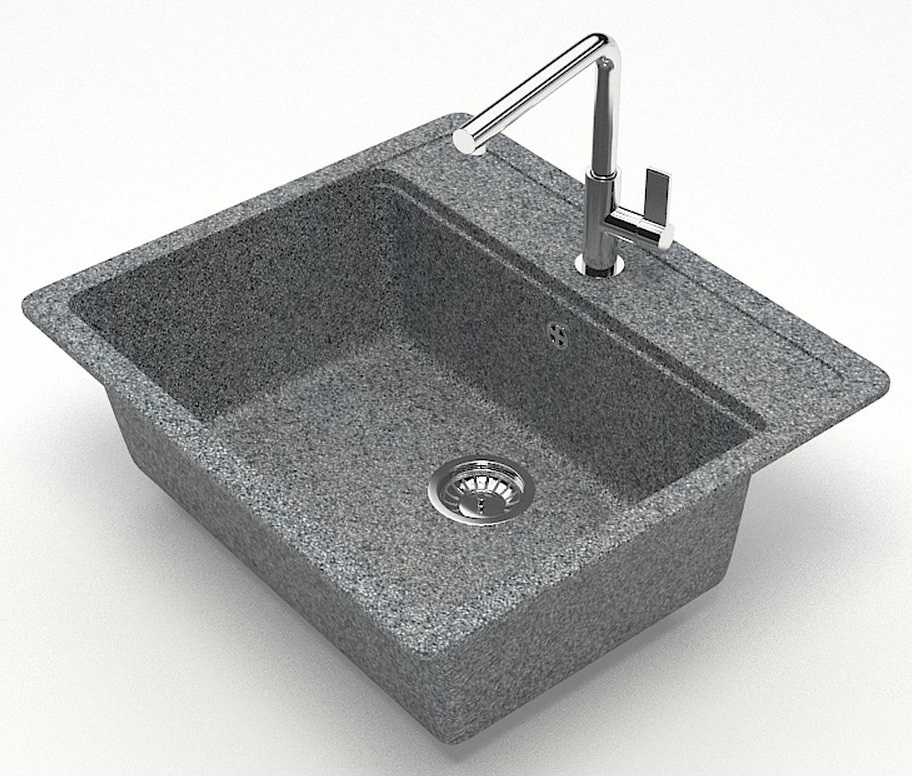 Мойка мат.    J9G35 Джекки  ТЕМНО-СЕРЫЙ  570x505x200  GLANZ   (1/1шт)