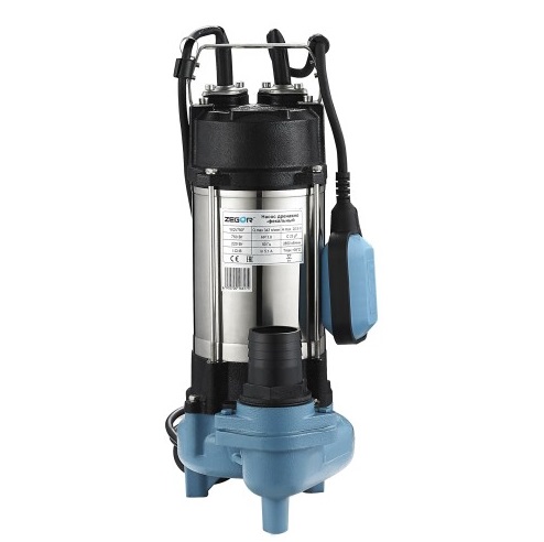 Насос дренажно-фекальный    WQV-750F  750 W  нерж.и чугун. корп, 342 л/мин, напор 14 м. кабель 5м.