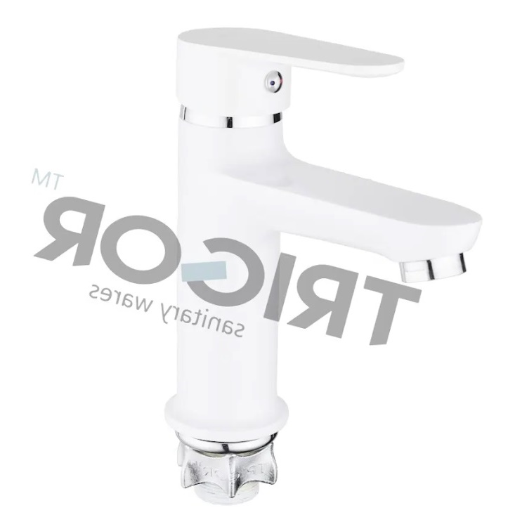 001F  G1-FW-361  TRIGOR  Смеситель  д/умыв. БЕЛЫЙ   гайка к35    (10/1шт)