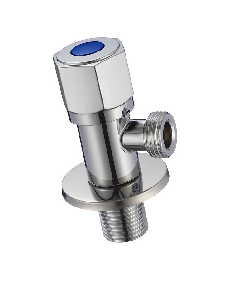 Кран угловой    1/2 - 1/2   буксовый FS(002)10 A  ХРОМ  из НЕРЖАВ. СТАЛИ (100/1)