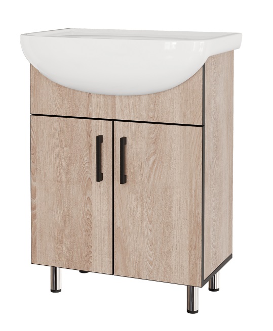 Т50   Тумба напольная Луана 50 485х296х700  2дв. под умыв.  Уют 50  Арт.22035