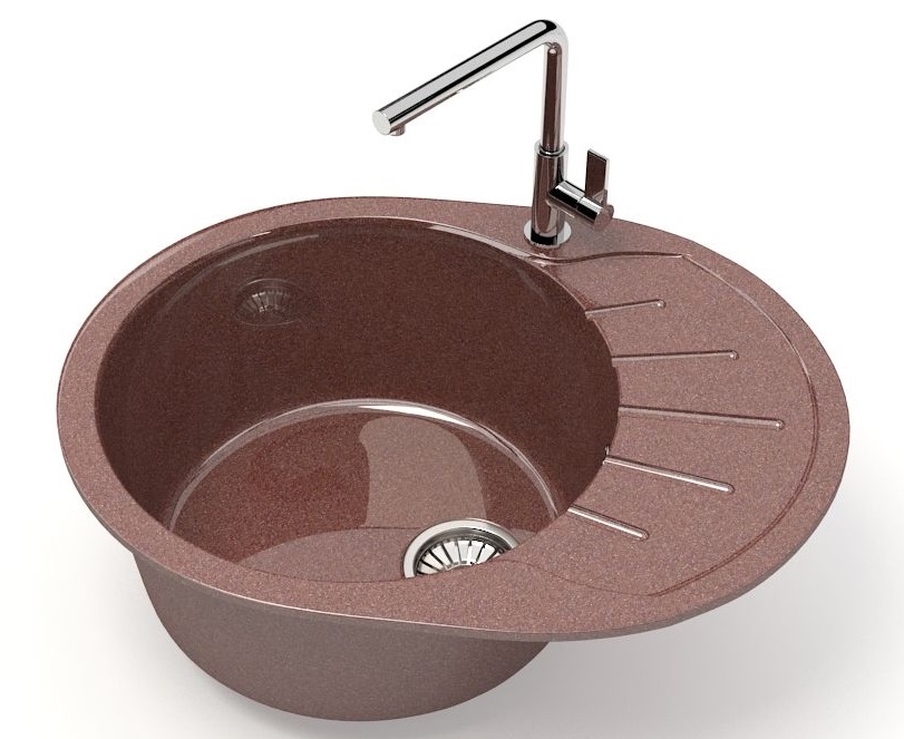 Мойка ГЛЯНЕЦ   R-23  ТЕРРАКОТ  570x440х190  RADO LUXE   (1/1шт)