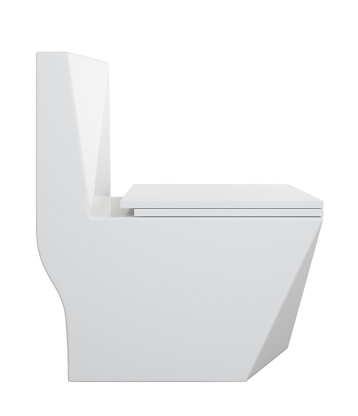 Унитаз-моноблок  SPACE  безобод.гориз,640х360х800мм,д/пласт,б/съем,м/л RADOLUXE