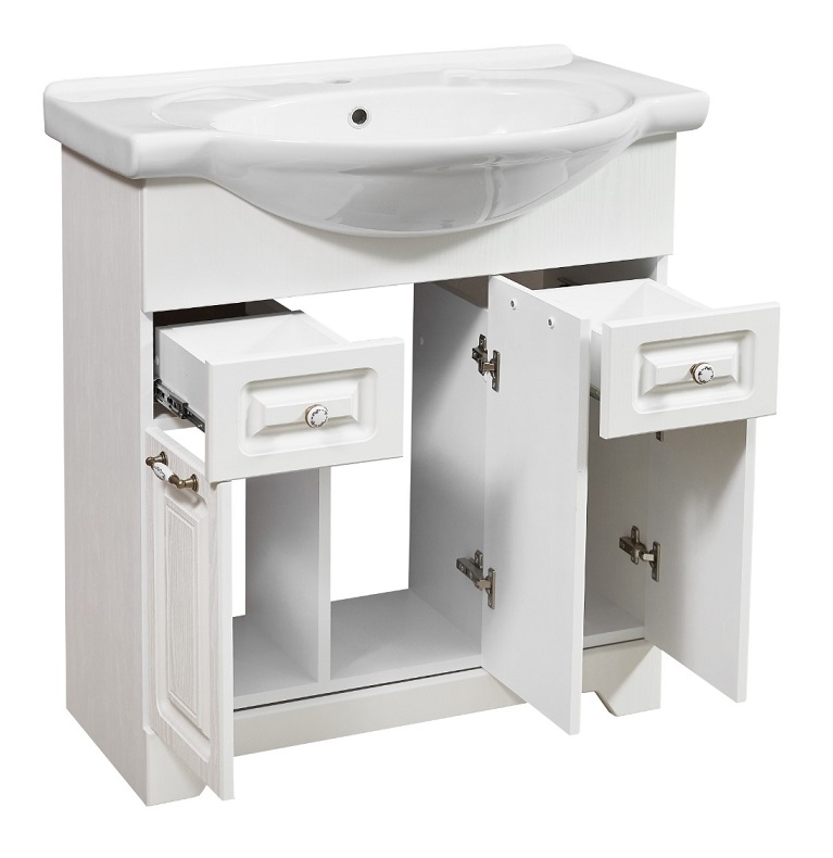 Т80 Тумба   напольная   Винтаж 80 ольха белый  770х795х335 под ум.ЭЛЬБРУС 80  RADO Арт.00304 (1/1шт)