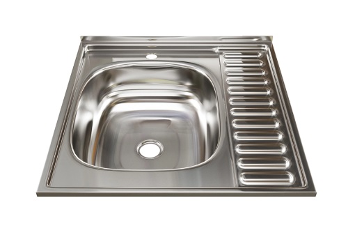 0.4   Мойка накладная  60 х 60-L   (0,4)  левая, 16см   выпуск 1 1/2  RADO LUXE  (20/1шт)