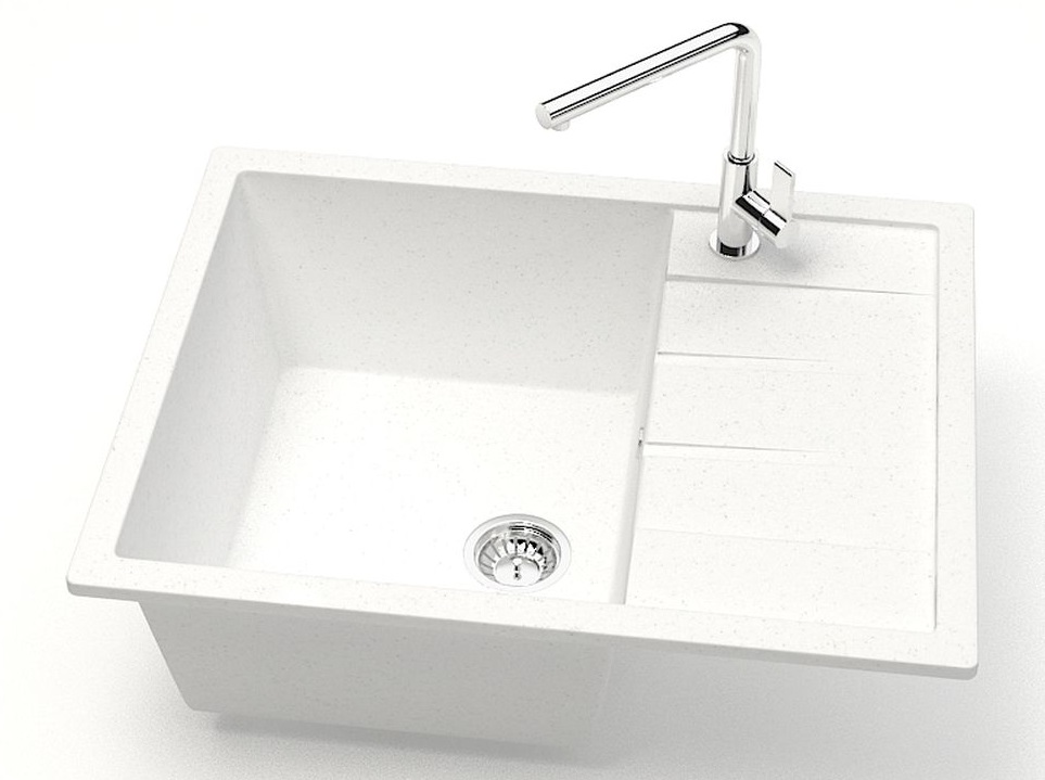 Мойка мат.  J151G31 Катрин  БЕЛЫЙ  645x505x218  GLANZ   (1/1шт)