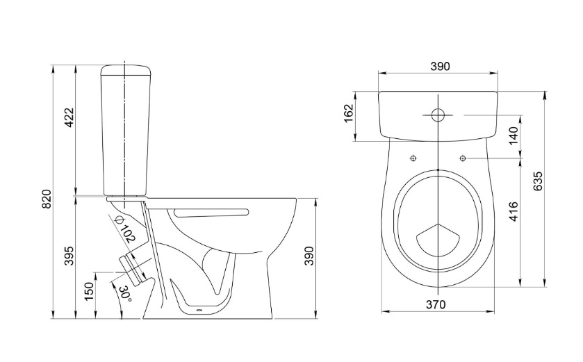 Унитаз-компакт    ОРИОН  кос.выпуск,1кн.хром, ниж.подвод, с сиденьем  ПП SANTERI   (1/1шт)