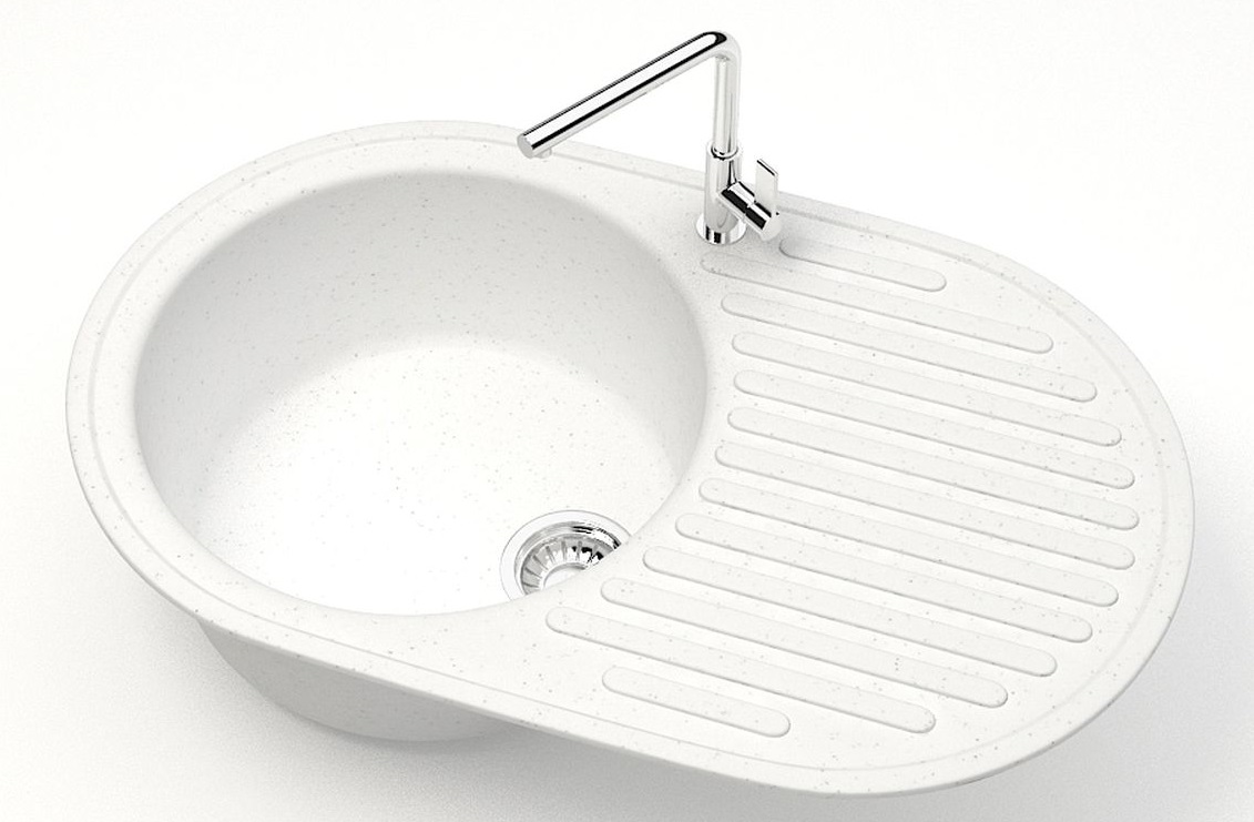 Мойка мат.  J11G31  Наоми БЕЛЫЙ  720x455x190  GLANZ   (1/1шт)