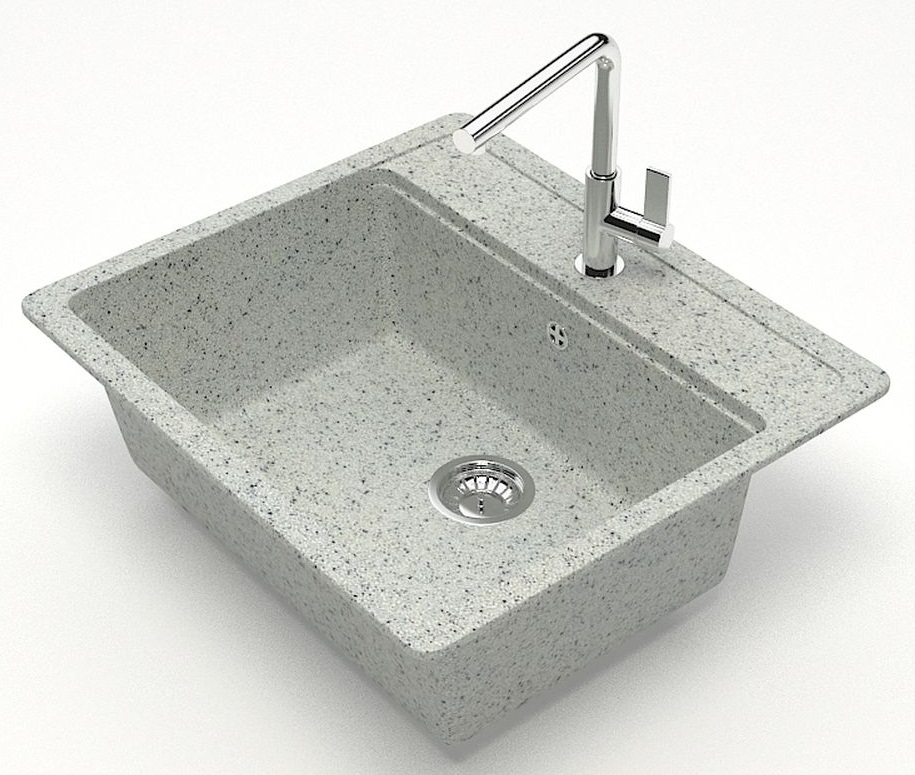 Мойка мат.    J9G36 Джекки  СВЕТЛО-СЕРЫЙ  570x505x200  GLANZ   (1/1шт)