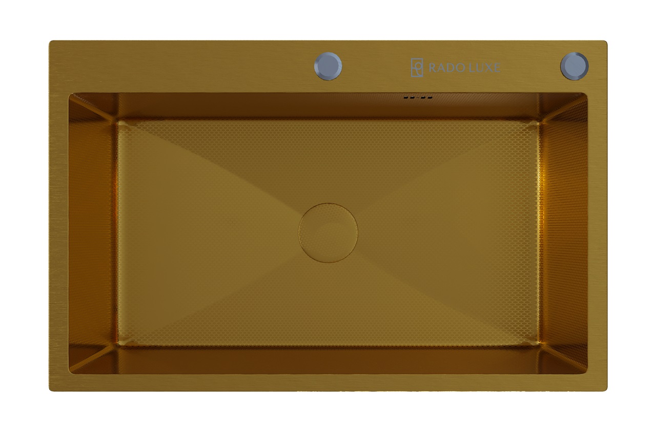 Мойка настол.монтаж   RADO LUXE 7750A БРОНЗА ДЕКОР 77 х 50   (3,0)   22см      (1/1шт)