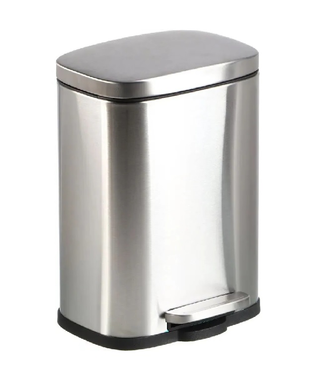 Ведро для мусора с микролифтом  5л. FTC2122   хром   DELPHINIUM   (6/1шт)
