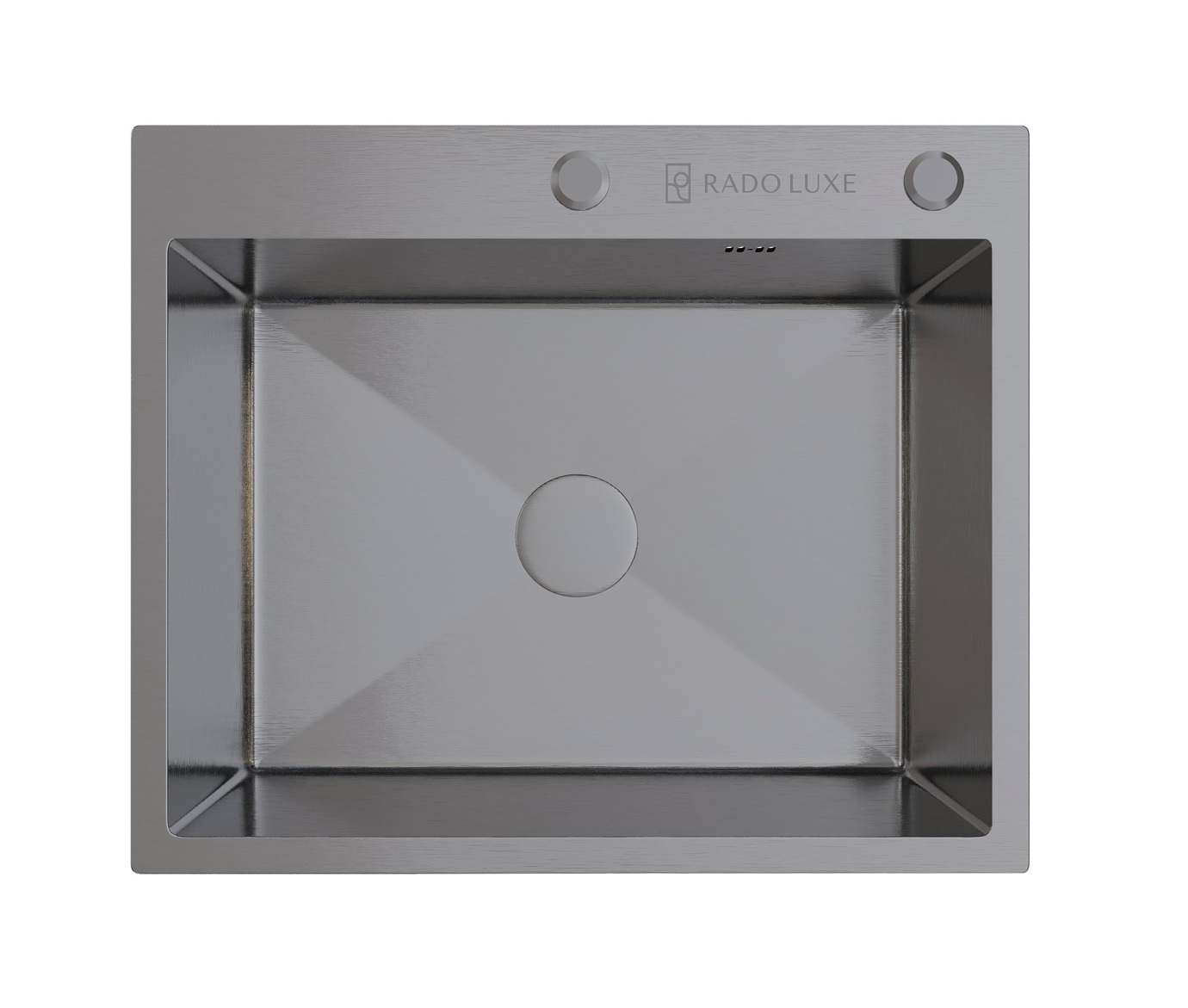 Мойка настол.монтаж   RADO LUXE 6050  СЕРЕБРО    60 х 50   (3,0)   22см      (1/1шт)
