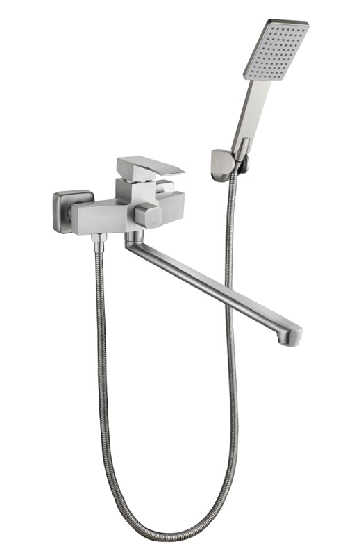 005new     Смес на ванну   DOKORONA   ZM-7762-16A  НЕРЖАВЕЮЩАЯ СТАЛЬ 40к.  (12/1шт)