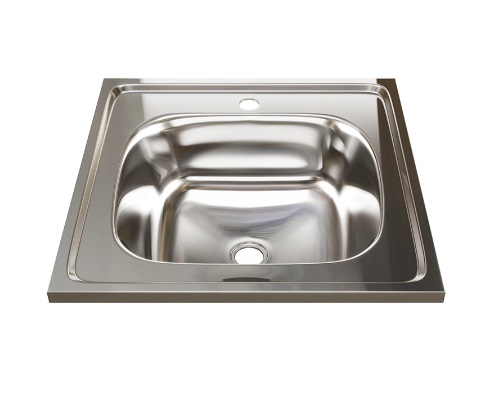 0.4   Мойка накладная  50 х 50   (0,4)   16см  выпуск 1 1/2  RADO LUXE   (20/1шт)