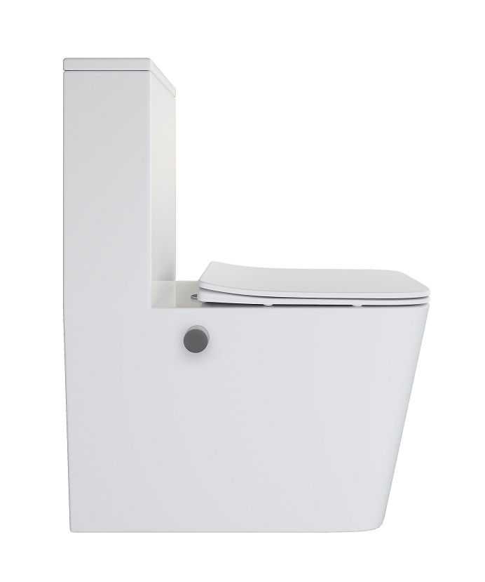 Унитаз-моноблок с БИДЕ Г/Х  -  HALK   безобод.гориз,640х360х800мм,д/пласт,б/съем,м/л RADOLUXE