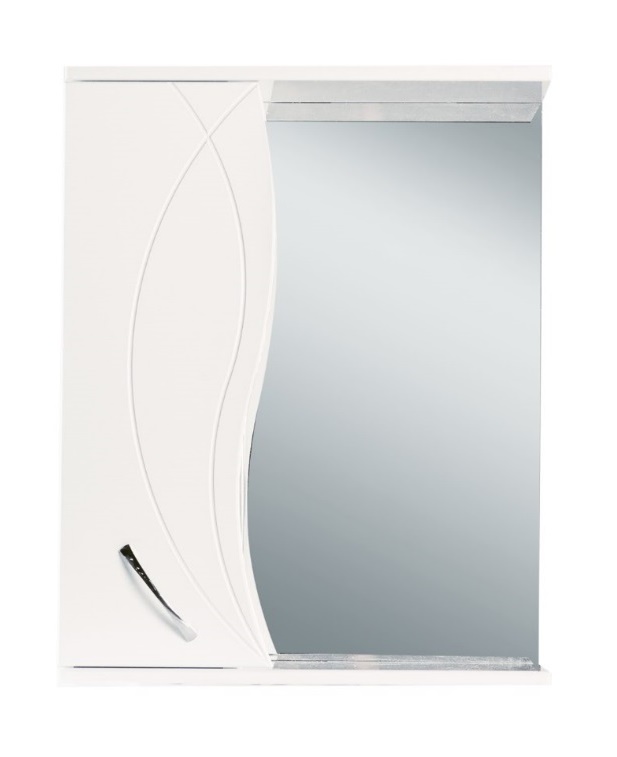 55  Зеркало   СИЕНА 55  ЛЕВЫЙ/белый   550х140х700 RADO Арт. 00021   (1/1шт)