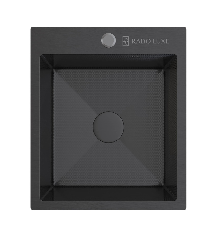 Мойка настол.монтаж   RADO LUXE 4451  ТЕМНЫЙ ГРАФИТ ДЕКОР  44 х 51   (3,0)   22см      (1/1шт)