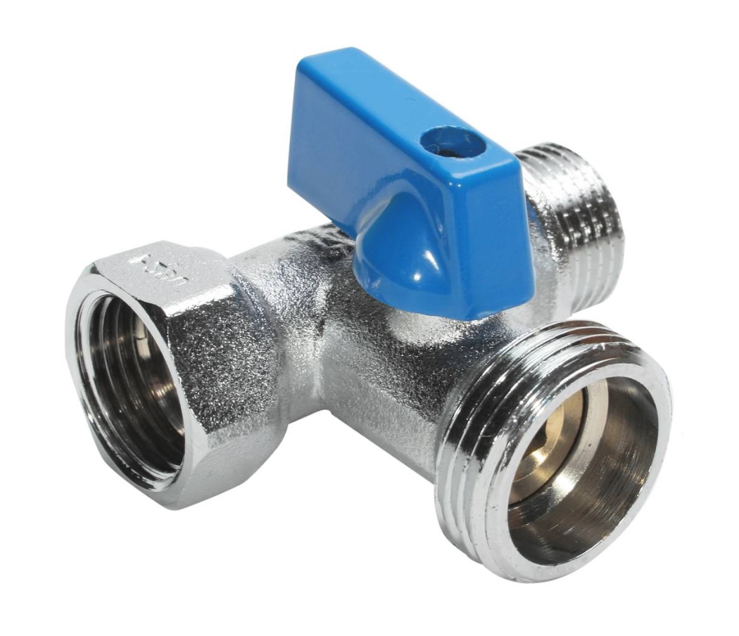 Кран сквозной шаров. д/стир. Машины  шаровый PROFACTOR  1/2*3/4*1/2   PFBWV361  (10)