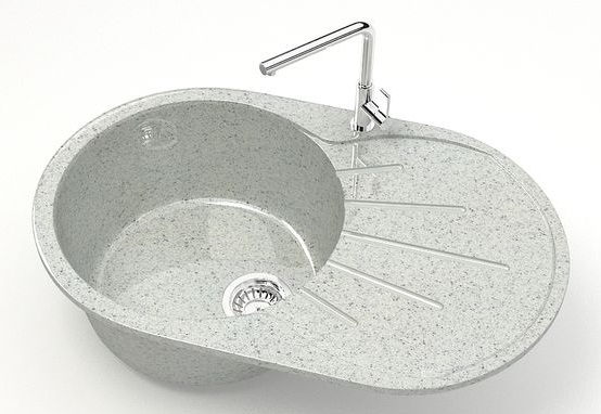 Мойка ГЛЯНЕЦ   R-24  СВЕТЛО-СЕРЫЙ  730х450  RADO LUXE   (1/1шт)