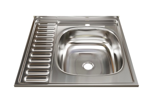 0.4   Мойка накладная  60 х 60-R   (0,4)  правая, 16см   выпуск 1 1/2  RADO LUXE  (20/1шт)