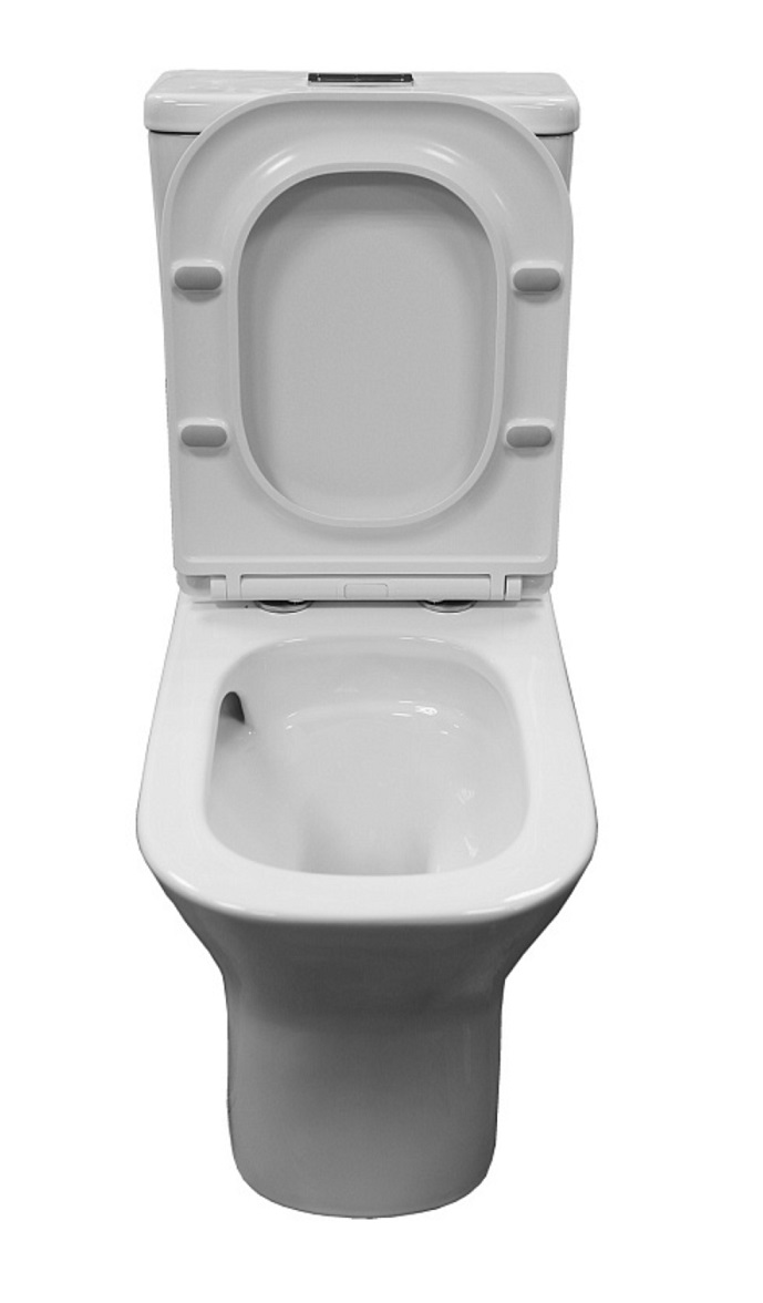 Унитаз напольный  VETTA TORNADO безобод.гориз,665х350х830мм, дюропласт,б/съем,м/л RADOLUXE (2 места)