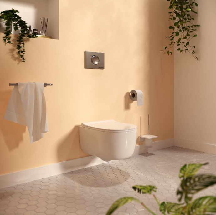 Инсталляция BERGES для скрытого монтажа унитаза NOVUM без кнопки