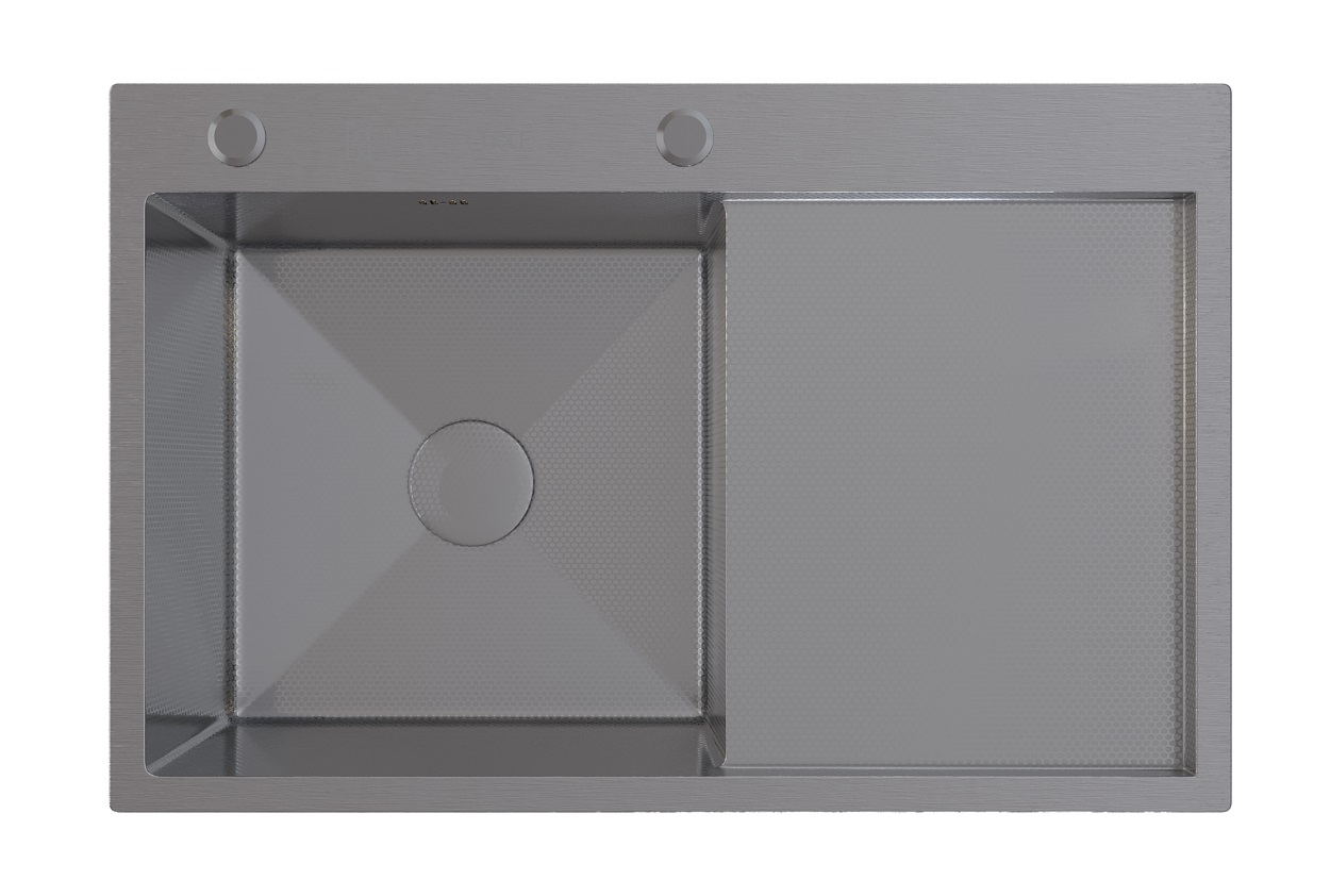 Мойка настол.монтаж   RADO LUXE 7750B-L   САТИН ДЕКОР  77 х 50 левая  (3,0)   22см      (1/1шт)