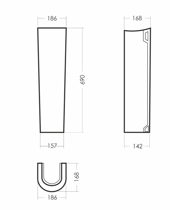 Пьедестал АТТИКА   Белый   SANITA   190х168х690   (1/1шт)