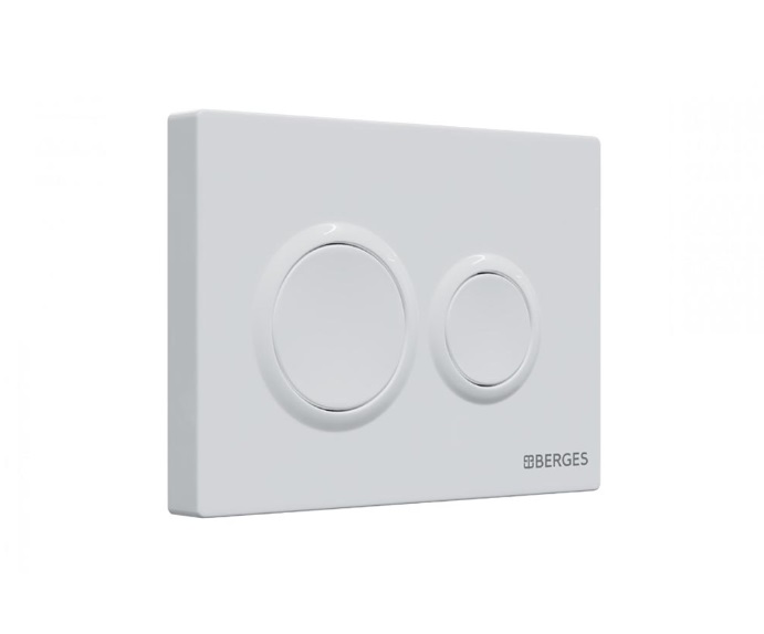 Кнопка BERGES для инсталляции NOVUM O1, белая   (10/1шт)