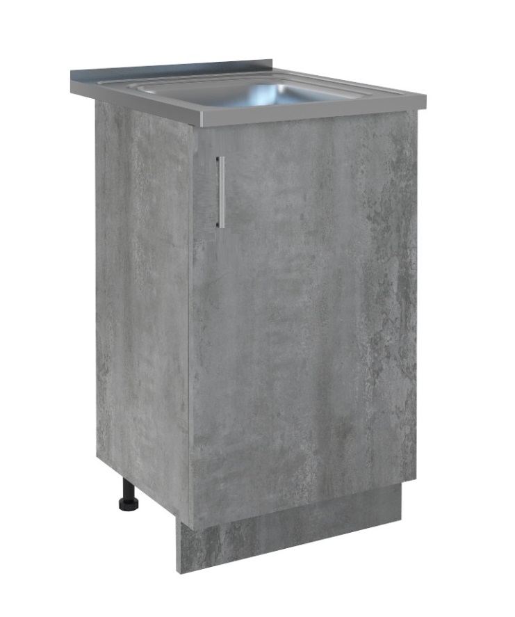 Тумбa под накладную мойку 500  бетон (на ножках)   RADO LUXE   (1/1шт)
