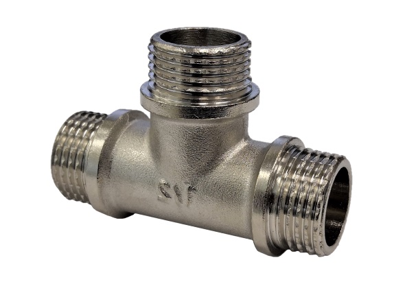 Тройник латунь    1/2  ННН   SMS/ALATO  (80/10шт)