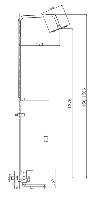 Душевая система  HB-24801  НЕРЖ  к35  HAIBA  (4/1шт)