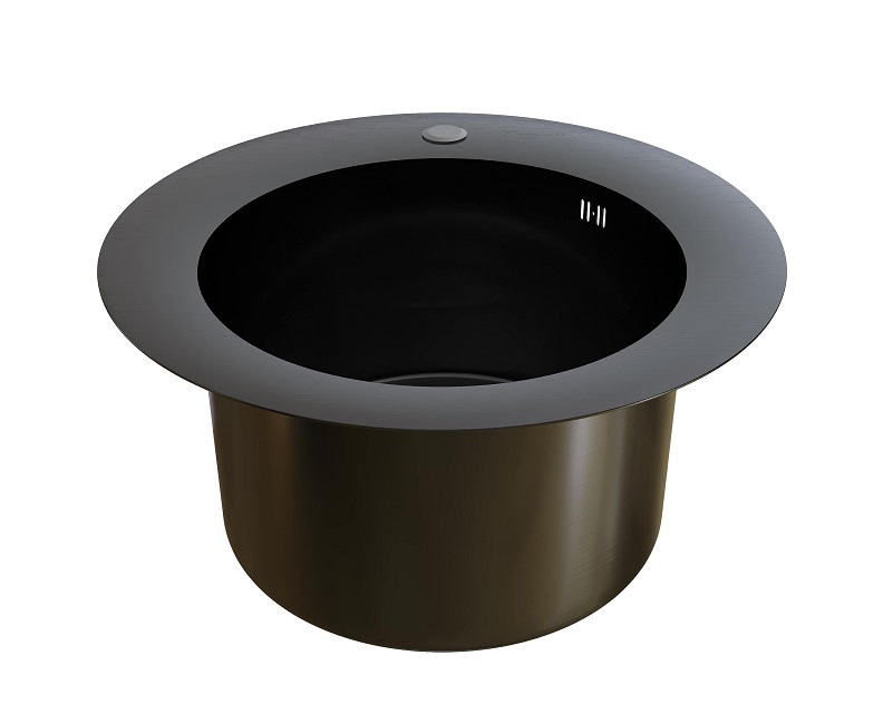 Мойка настол.монтаж   RADO LUXE  50   ТЕМНЫЙ ГРАФИТ  МАТОВЫЙ  круг  R-50 с креп.(3,0) 22см (1/1шт)