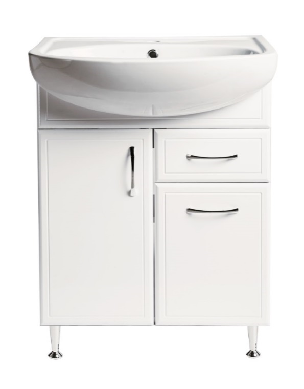 Т60   Тумба  напольная  ПРЕСТИЖ 60  1ящ. белый  590х290х700 под ум. БАЛТИКА 60 RADO Арт.00076 (1/1)