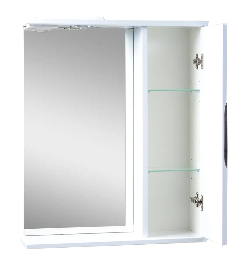 60  Зеркало  НИКА/АЛЬФА  60 свет, белый прав.   600х140х700  арт. 11211 VAKO  (1/1шт)