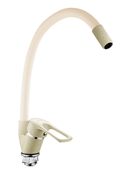 008F  DNE8-KX-MB-305  DIONIS  Смеситель д/кухни ПЕСОЧНЫЙ гибкий БЕЖЕВЫЙ гайка к40 без шлангов (12/