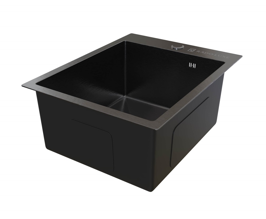 Мойка настол.монтаж    RADO LUXE   44x51  ТЕМНЫЙ ГРАФИТ   4451   (3,0)   22см      (1/1шт)