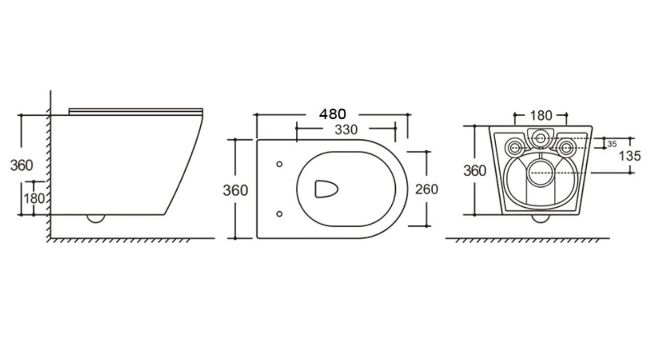 Унитаз подвесной  SELENA TORNADO безободовый, 480х360х360мм,дюропласт,б/съем,м/лифт RADOLUXE