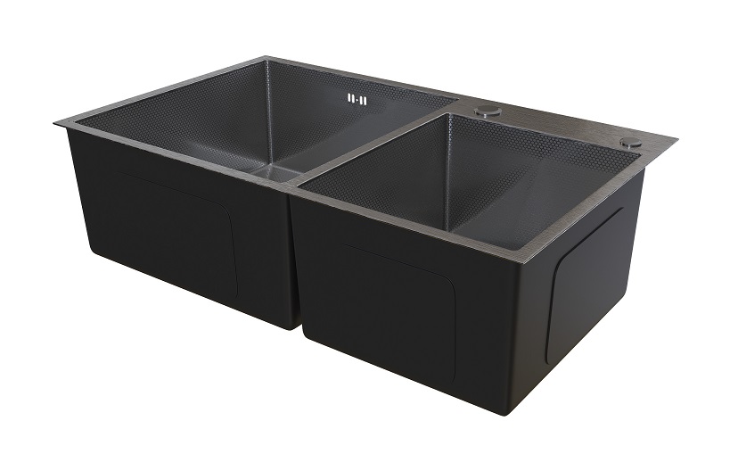 Мойка настол.монтаж RADO LUXE 72x43  САТИН ДЕКОР  7243-HS  2-я чаша  (3,0)   22см      (1/1шт)