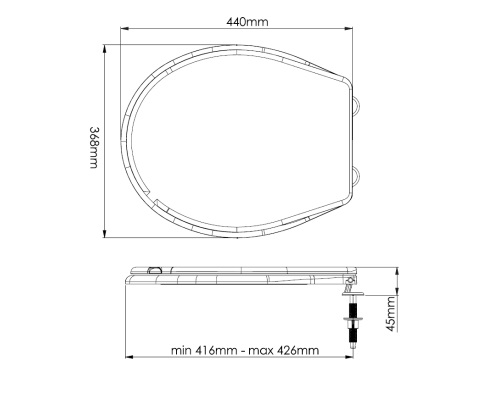 Сиденье для унитаза    ZEGOR    S201-0 без микролифта ПП   (12/1)