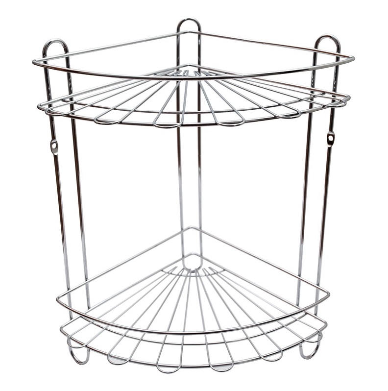 Полка  2-ая  угловая  DELPHINIUM  AE-435A  22,2*22,2*33,5 см   (12/1шт)