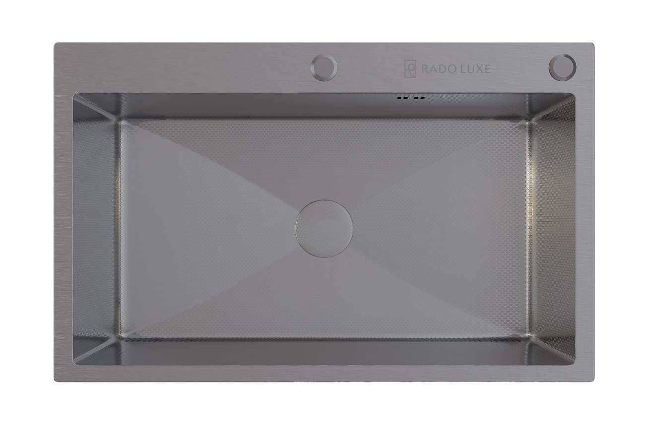 Мойка настол.монтаж   RADO LUXE 7750A   САТИН ДЕКОР  77 х 50   (3,0)   22см      (1/1шт)