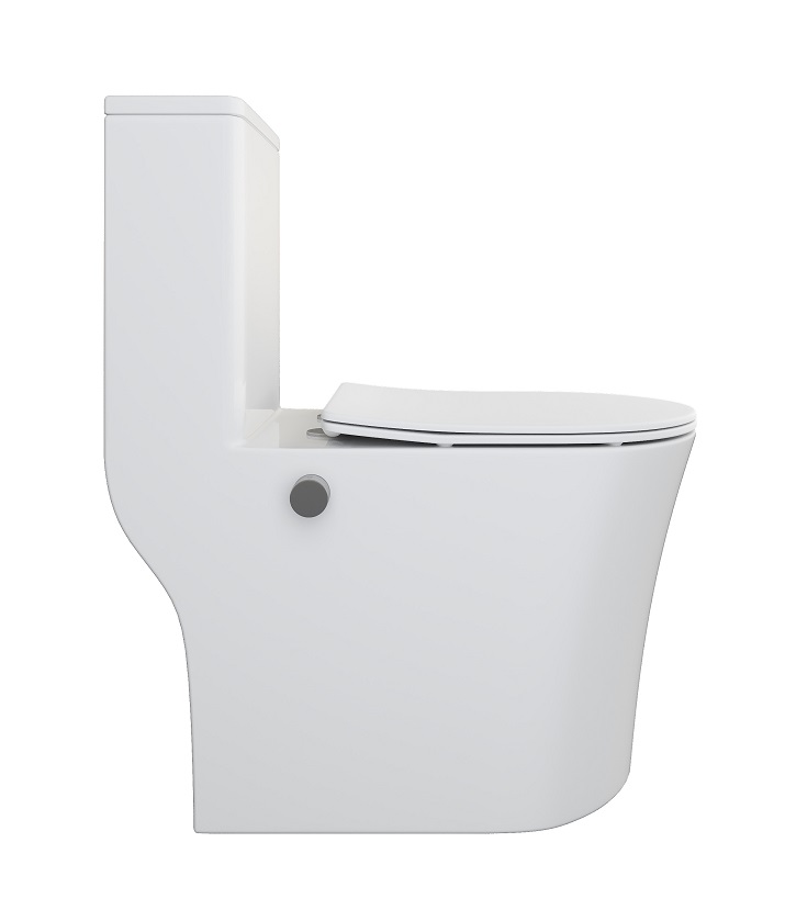 Унитаз-моноблок с БИДЕ Г/Х  -  KLER  безобод.гориз,690х340х755мм,д/пласт,б/съем,м/л RADOLUXE