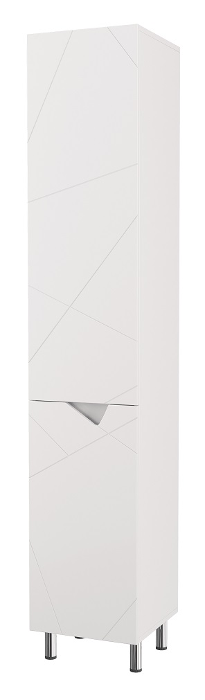 П30   Пенал напольный Каскад 30 (Белый глянцевый) 300x1872x300  2 дв., левый  Арт.22069