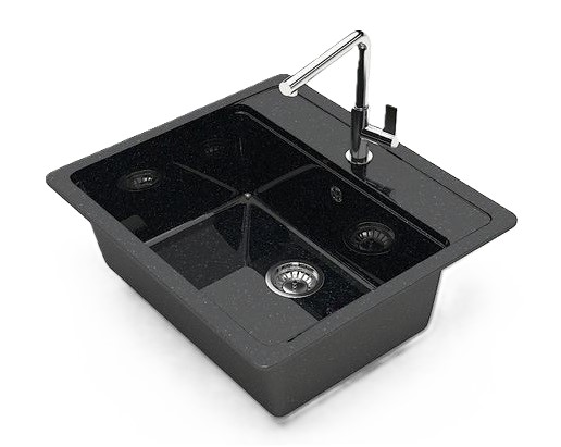 Мойка глянец    L9G32 Джекки  АНТРАЦИТ  570x505x200  GLANZ   (1/1шт)