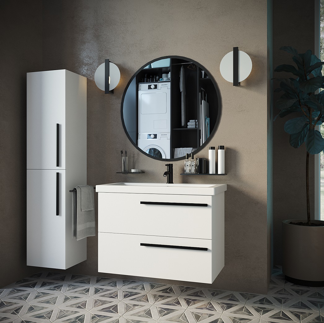 П35   Пенал подвесной Миссури 35 (Белый) 350x1500x300  2 дв. левый/правый  Арт.22146