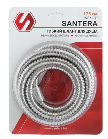 Шланг д/душа (блистер)  SANTERA  ST2600-CW  2-ой замок  175см  (40/1шт)