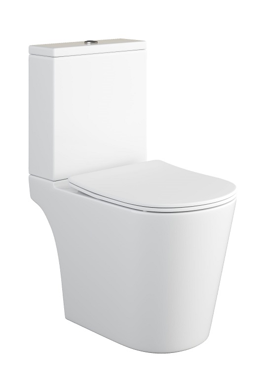 Унитаз напольный  MONRO  безобод.гориз,605х370х800мм,д/пласт,б/съем,м/л RADOLUXE (2 места)