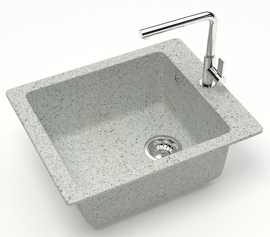 Мойка мат.    J8G36 Линди  СВЕТЛО-СЕРЫЙ  500x425x195  GLANZ   (1/1шт)