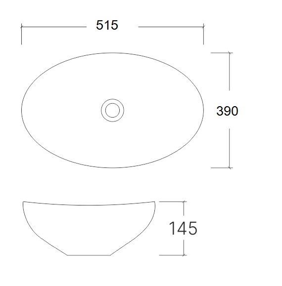 Умывальник ЧАША настольная  EG A433WGM 515х390х145 СЕРЫЙ МАТ+БЕЛЫЙ   (1/1шт)
